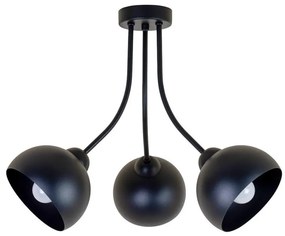 Plafoniera QUEEN 3xE27/15W/230V nero