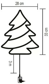 LED Decorazione per finestre natalizie all'aperto 35xLED/230V IP44 bianco caldo/albero