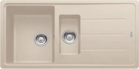 Lavello integrato 1.5 vasche in fragranite sabbia FRANKE Boston Sahara L 50 x L 97 cm, reversibile