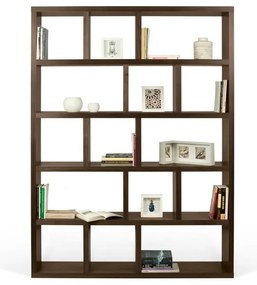 Libreria marrone effetto noce 150x198 cm Berlin - TemaHome