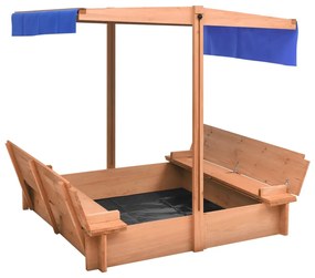 Sabbiera Con Tetto İn Legno Di Abete 112x112x112 Cm /