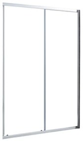 Porta doccia scorrevole Essential L 140 x H 185cm, Sp. 4 mm in vetro vetro senza finitura / trasparente profilo cromo