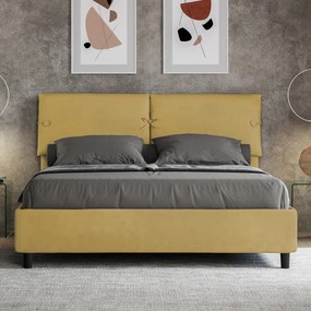 Letto contenitore da 160x190 in microfibra ocra Sleeper