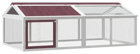 Box per animali moka 200x112,5x74 cm in legno massello di pino