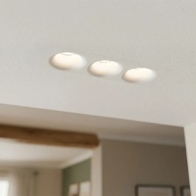 Portafaretto Rettangolare 280x100mm 3xGU10 in Gesso Pitturabile Curvo