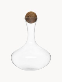 Decanter in vetro soffiato con tappo in legno Eden, 2 L