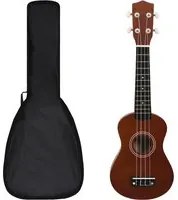 Set Ukulele Soprano con Borsa per Bambini Legno Scuro 21 70145