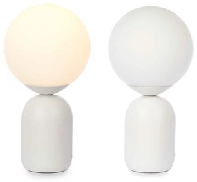 Lampada da tavolo Sfera 40 W Bianco Ceramica 15 x 28,5 x 15 cm (4 Unità)