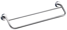 Kamalu - portsalviette con doppia barra 60 cm in acciaio linea kaman monde-m170