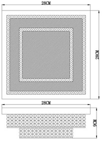 Globo 48214-16 - Plafoniera LED CAKE LED/16W/230V