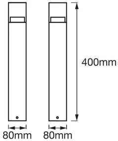 Ledvance - Lampada LED da esterno CRYSTAL 1xLED/4,5W/230V IP44 40 cm