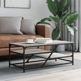 Tavolino da salotto grigio sonoma 100x49x40cm legno multistrato