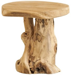 Tavolino rotondo in teak massiccio ø 40 cm Palena – House Nordic