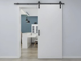 Porta scorrevole esterno muro H205 x L83 cm in MDF e PVC Bianco - VARIN