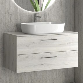 Mobile bagno sospeso da 100 cm due cassetti soft close EL-100P - KAMALU