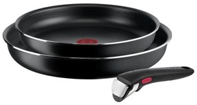 Tefal - Set di teglie 3 pz INGENIO EASY COOK &amp; CLEAN BLACK
