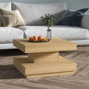 Tavolino Da Salotto Marrone Chiaro 60x60x35 Cm İn Mdf /