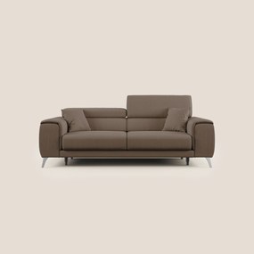 Fusion divano con sedute allungabili in tessuto smacchiabile T05 marrone