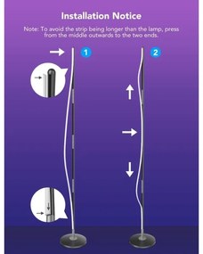 Govee - Lampada da terra LED RGBW dimmerabile LITE MATTER LED/24W/230V Wi-Fi