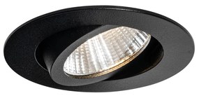 Faretto da incasso nero 6,8 cm con LED 545 lm dimmerabile IP65 - Gaius