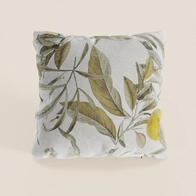 Lemon elegante collezione di cuscini a fantasia in velluto impermeabile panna