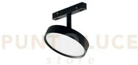 Proiettrore per binario led 3000k 936lm 12w in alluminio nero