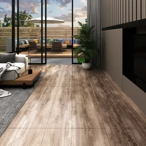 Listoni Autoadesivi İn Pvc 5,21 M² 2 Mm Legno Slavato /
