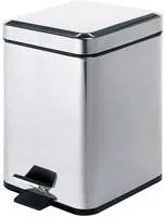 2209-13 Portarifiuti quadrato Gedy Argenta 3 lt. in acciaio inox cromato lucido cm 16,5x21,5x25