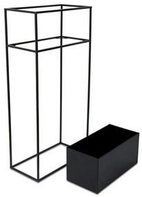 Portafiori 90x44 cm nero