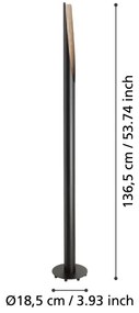 Eglo 900877 - Lampada LED da terra BARBOTTO 1xGU10/4,5W/230V nero/marrone