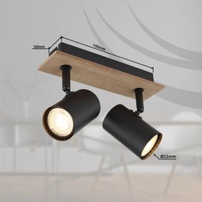 Globo 57905-2 - Faretto LINCA 2xGU10/35W/230V