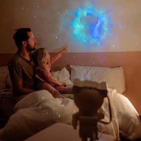 Retlux - Proiettore LED per bambini 230V astronauta 23,3 cm + telecomando