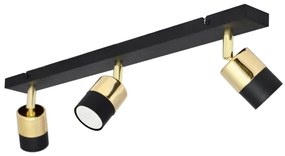 Faretto LED TUBSSON 3xGU10/4,8W/230V nero/oro