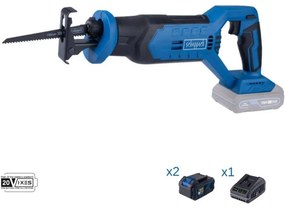 Scheppach - Sega a gattuccio 20v 2 batterie 4.0Ah + caricabatteria ixes c-rs100-x