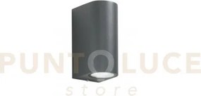 Applique biemissione one antracite 2 luci attacco gu10 ip54 6,7x9,3...