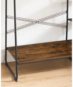 Appendiabiti da terra LINEA marrone/nero