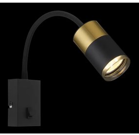 Globo 57850W - Faretto da parete BRISBON 1xGU10/25W/230V nero/oro