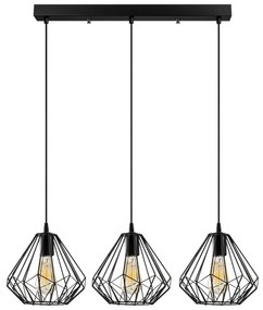 Lampadario su filo DIAMOND 3xE27/100W/230V