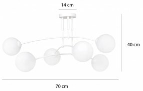 Lampadario a sospensione PREGOS 6 WHITE Colore del corpo Bianco