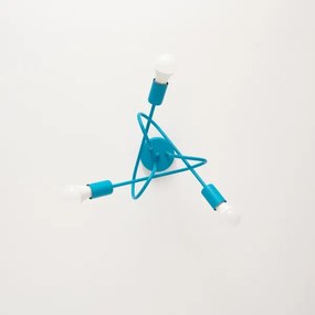 Lampadario a incasso per bambini con LED OXFORD 3xE27/15W/230V Blu