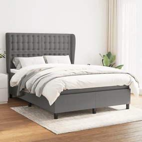 Giroletto A Molle Con Materasso Grigio Scuro 140x200cm Tessuto /