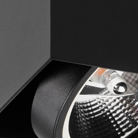 Faretto di design nero quadrato AR111 - Box