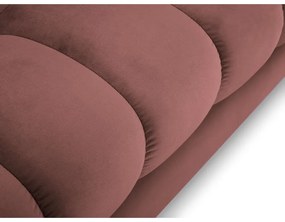 Divano angolare in velluto rosa, angolo sinistro Bali - Cosmopolitan Design