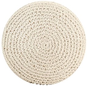 Pouf lavorato a mano in macramé 45x30 cm in cotone