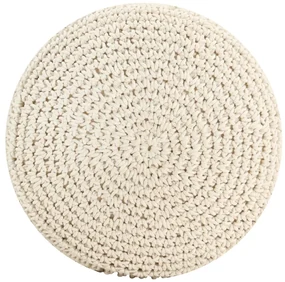 Pouf lavorato a mano in macramé 45x30 cm in cotone