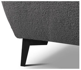 Letto matrimoniale imbottito grigio scuro con contenitore con rete inclusa 160x200 cm Makapu – Makamii