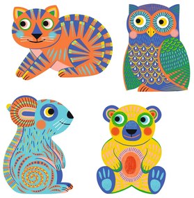 Disegni da colorare magici - Animali con motivi geometrici