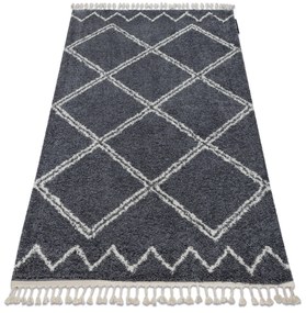 Tappeto BERBER ASILA B5970 grigio / bianco Frange berbero marocchino shaggy