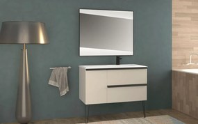 Mobile sottolavabo e lavabo Rodi per vasca a destra cotone L 105 x H 57 x P 46 cm