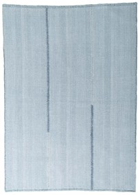Kilim Tappeto 210x150 Blu (Iran) Tessuto A Mano